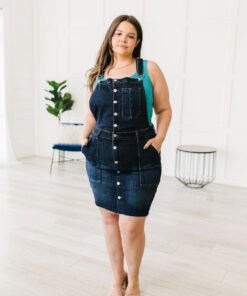Agnes Denim Overall Dress - Fashion Are Us